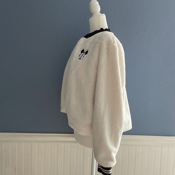 Disney Mickey Mouse Faux Fur Bomber Jacket - Picture 6 of 13
